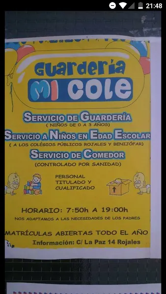 GUARDERÍA “MI COLE” - Rojales